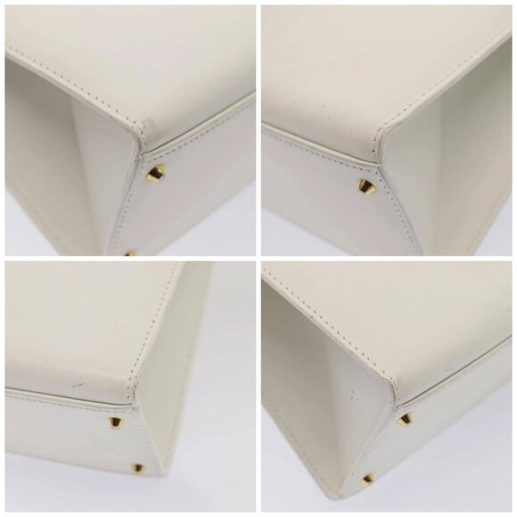 CELINE Shoulder Bag Leather 2way White Auth - Picture 16 of 16